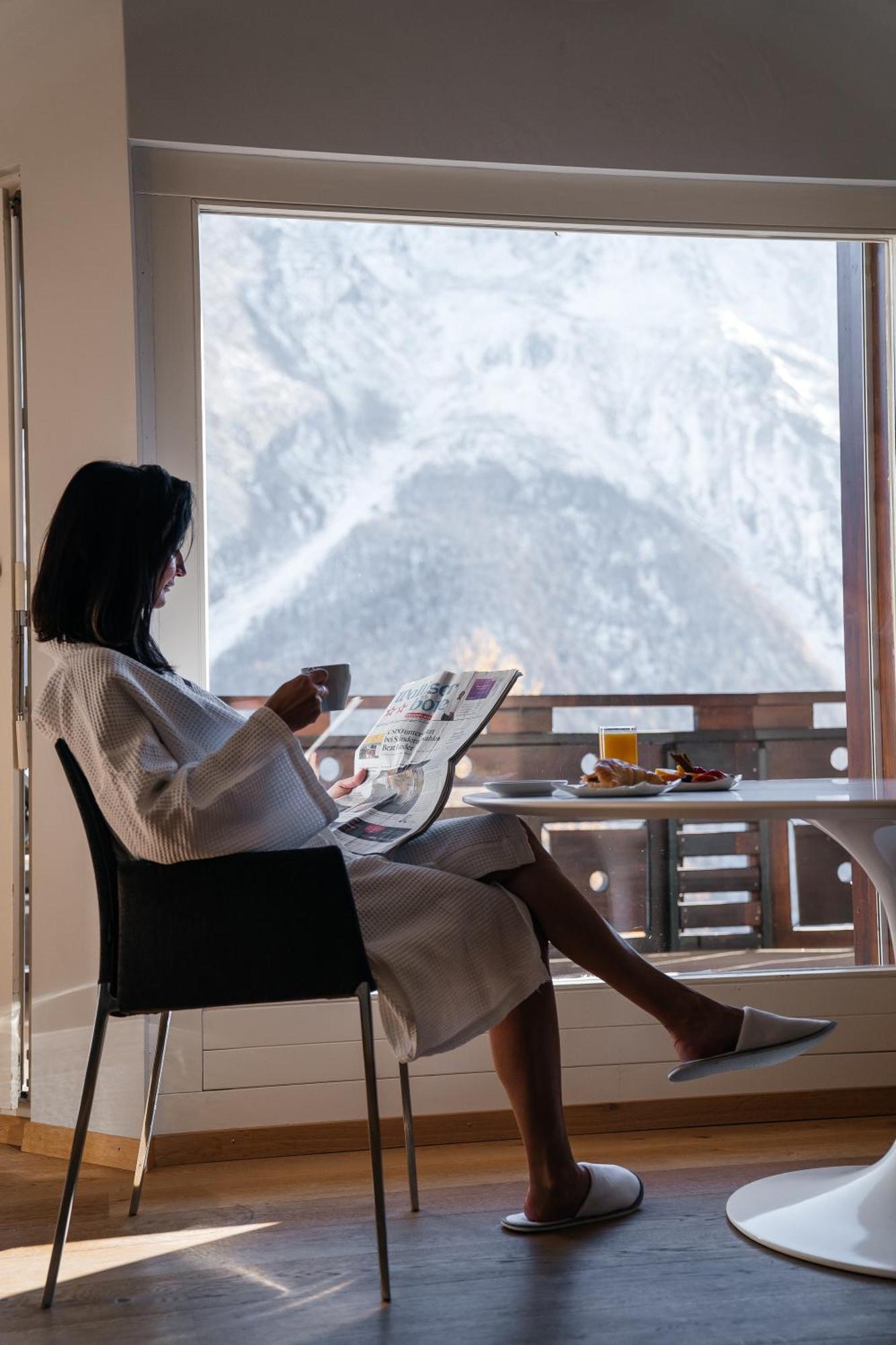 Waldhotel Fletschhorn Panoramic Retreat In Saas Fee Esterno foto